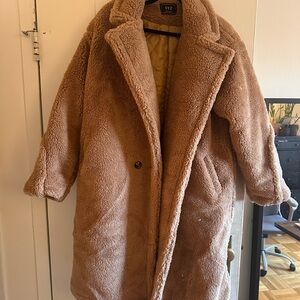 Cozy Tan Teddy Coat